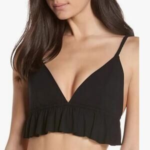 Honeydew Intimates Ruth Modal Ruffle Bralette Black Size Small